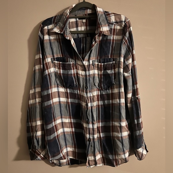 Kut From The Kloth - Caillen Flannel Relaxed Button Down Top - Picture 4 of 6